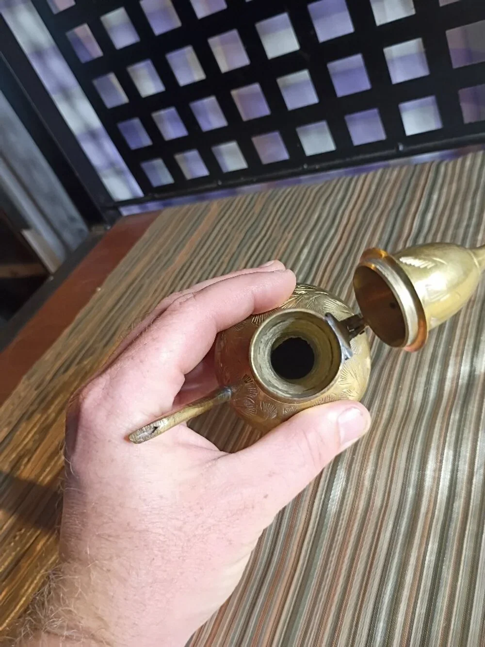 vintage solid brass pitcher